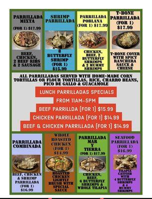 Special lunch menu parillada !! cain't miss it