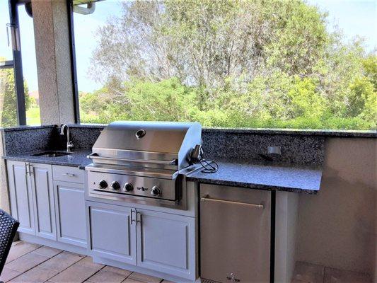 Outdoor Kitchen-Open Air Cabinets