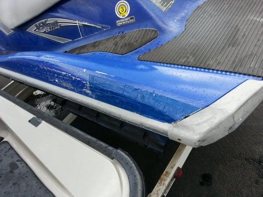 Duct Tape all over rundown jet skies. Picture 2 DO NOT RENT HERE!