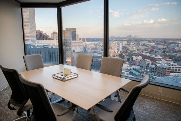 Conference room with a view of the city