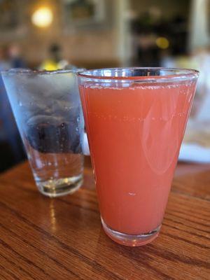 Ruby red grapefruit juice