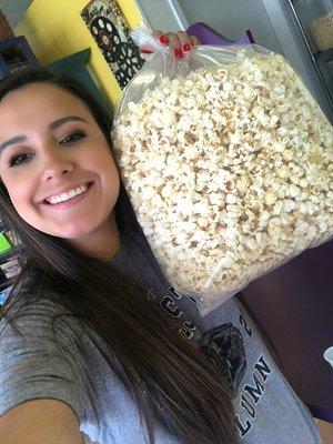 Large Dill Pickle popcorn! 10/10 recommend!