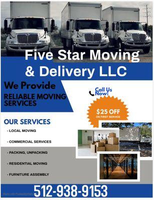 Five Star Moving & Delivery LLC