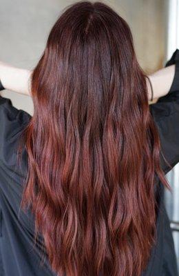 Red balayage