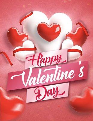 Warm wishes for a happy Valentine's Day for all of our customers. 
We hope you celebrate it by doing all the things you love.