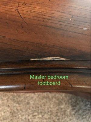 Damaged bed