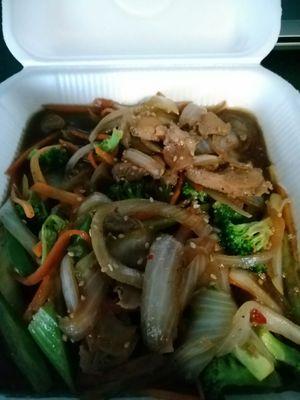 Chicken stir fry with double veggie, so good!