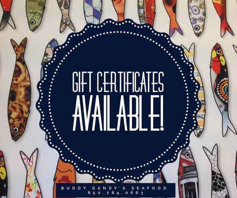 We offer gift certificates and we ship!