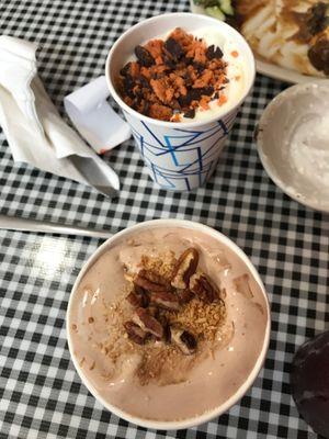 Butterfinger whirl and German chocolate cake whirl!