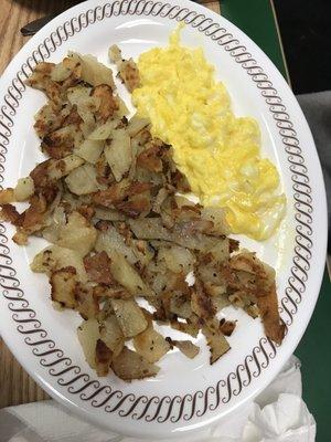 Hash browns and Eggs