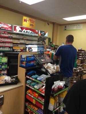 This is what clerks spend most their time doing--searching for cigs