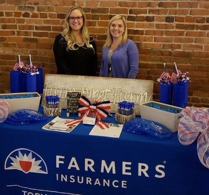 Agency Team With The Display Table at the Board Of Realtors Annual Affiliate Luncheon.