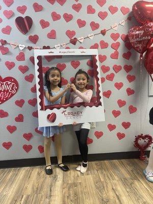 For Valentine's Day they decorated so beautifully my daughter and her friend from school she decided to join with my daughter