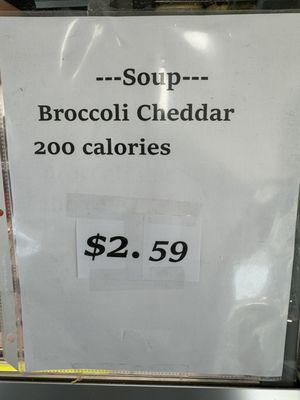 Soup pricing.