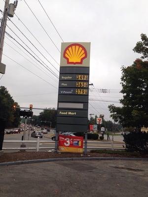 Gas station sign