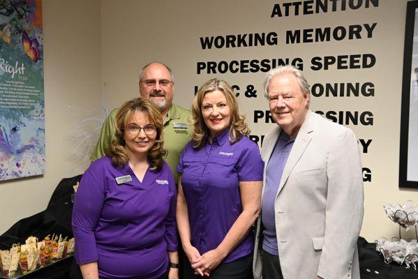 Owners Kathi and Doug Miracle(bottom left and top left) next to CEO Kim Hanson and Founder of LearningRx, Dr Ken Gibson.