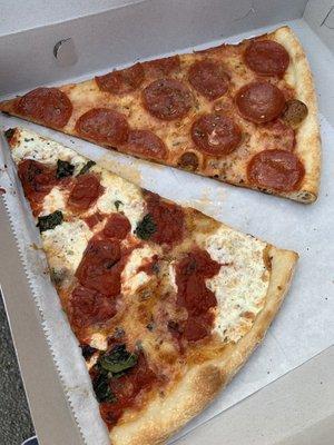 Pepperoni Pizza Slice & Margherita Pizza Slice