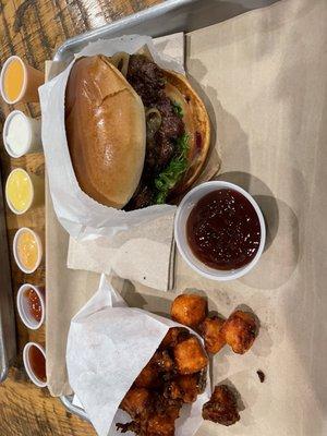 Classic Graze Single Burger Sweet Potato Tots