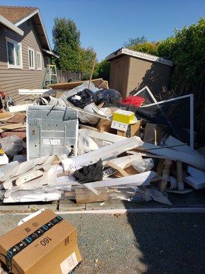 Pile of construction and household debris.