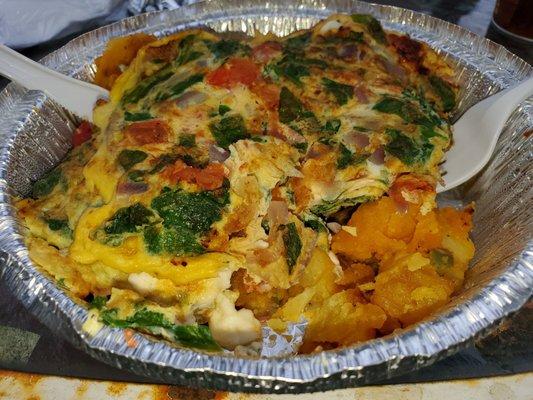 Always Fresh and Always Flavored!!! Greek 3 egg omelet platter.