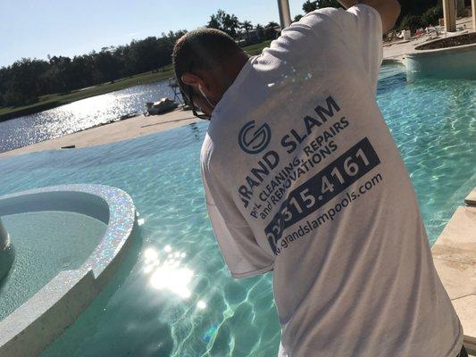 Grand Slam has a team of professional and dedicated service technicians who will clean your pool