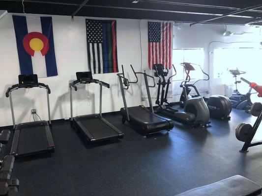 We have lots of cardio equipment so you can get your sweat on!