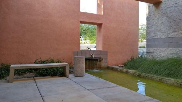 Contemplation pool at entrance