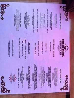 Food menu