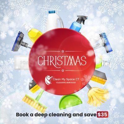 Holiday Deep Cleaning Deal! 

Get $35 off your December deep cleaning!  Schedule now to sparkle for the holidays. Use code HOLIDAY35