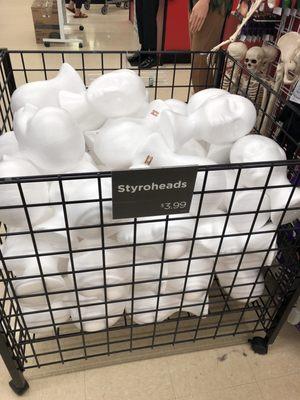 Styrofoam heads, or 'Styroheads'