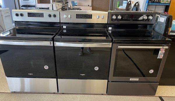 Gas and electric ranges available