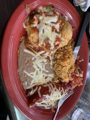 Combo chile relleno and enchilada