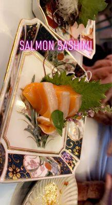 Salmon sashimi