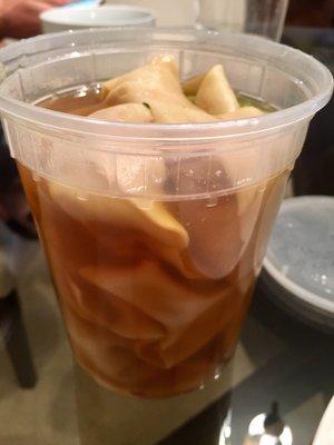 Quart of wonton soup (take out)