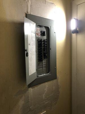 New electric panel installed.