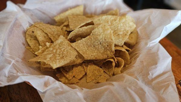 These tortilla chips are puffy so they have a light delicious crunch.