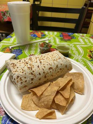 Carne Asada Burrito, Horchata