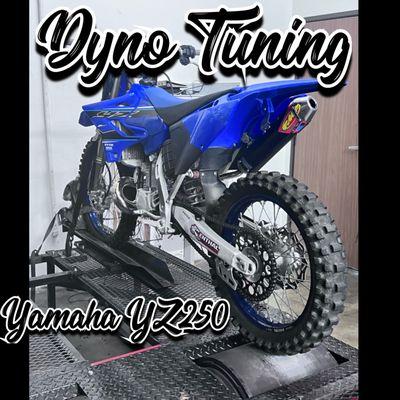 YZ250 on the dyno.