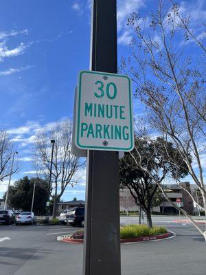 30 Minute Parking!!