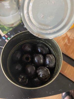 Moldy olives