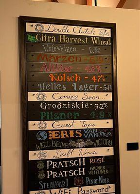 Beer list 11/10/21