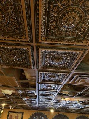 New ceiling tiles at a restaurant!