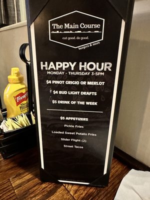 Happy hour menu!