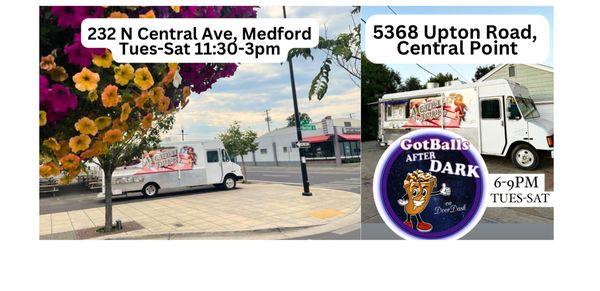 Our hours have changed! Tues-Sat 232 N Central Ave MEDFORD 11:30-3; 5368 Upton Road CENTRAL POINT 6-9.