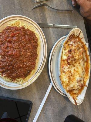 Italian sampler Lasagna, manicotti and Italian sausage meatballs