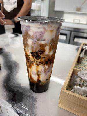 Dirty Boba Taro Milk