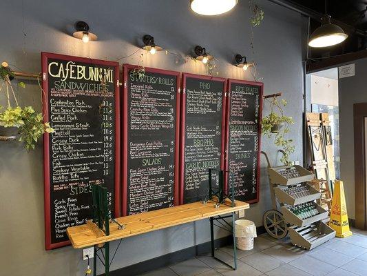 Yes, let's stack tables and block the menu and lean them against the wall.