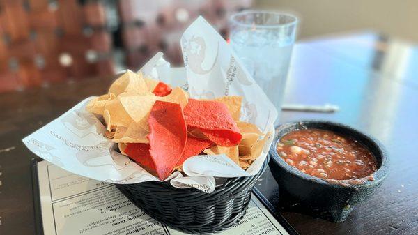 Chips and the best salsa we've ever had