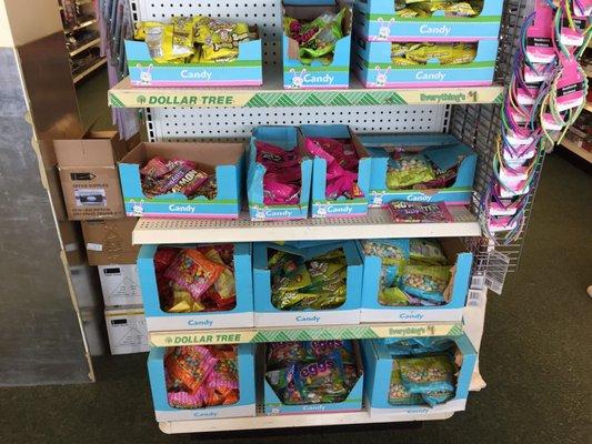 Already packed with Easter candy by mid March.