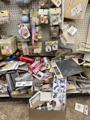 Shelves at the dollar store at 7450 N Western Chicago.